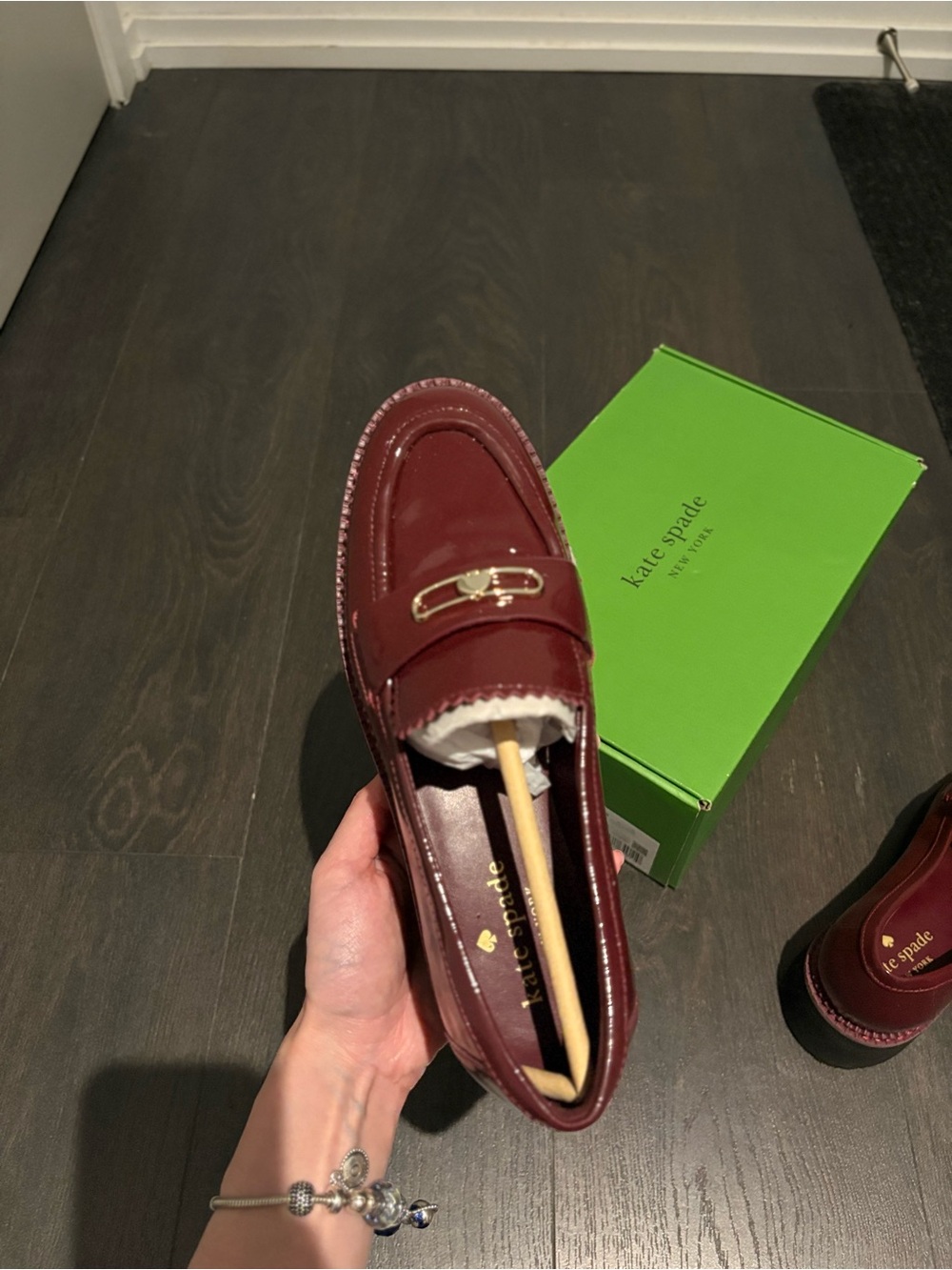 kate spade women’s Burgundy Leather Loafer